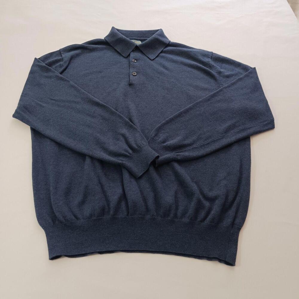 Duck Head Classic Men's Blue Cotton Blend Long Sleeve Sweater Size Large